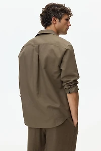 Relaxed-Fit Linen-Blend Shirt