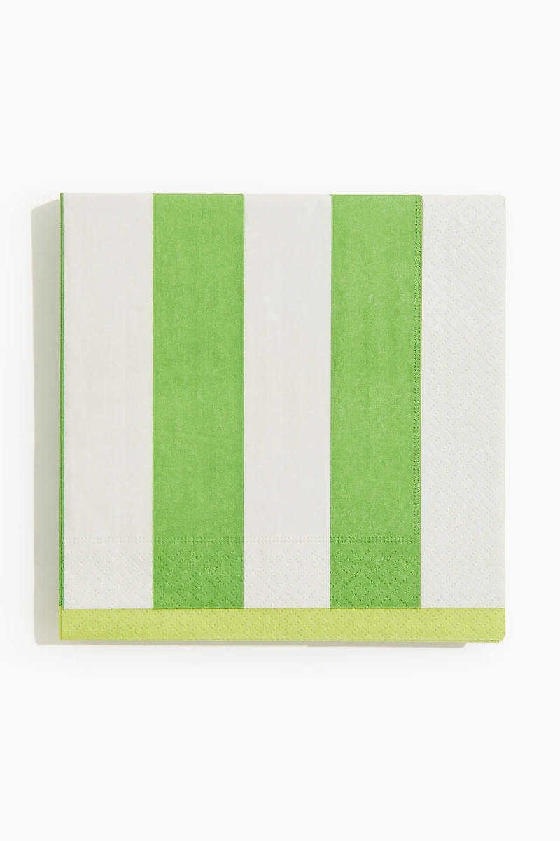 20-pack Striped Paper Napkins