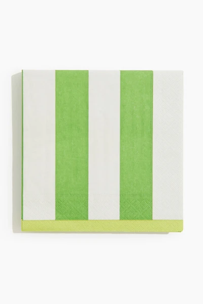 20-pack Striped Paper Napkins