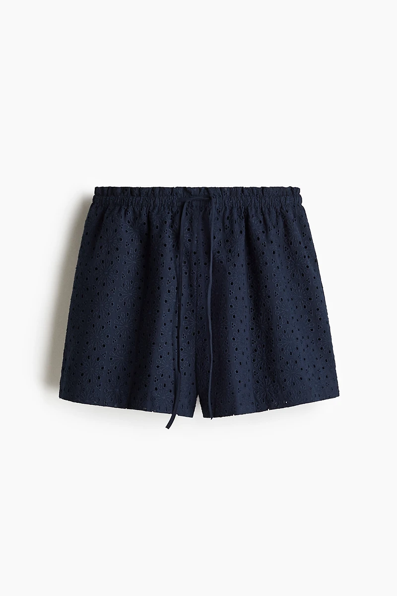 Eyelet-Embroidered Shorts