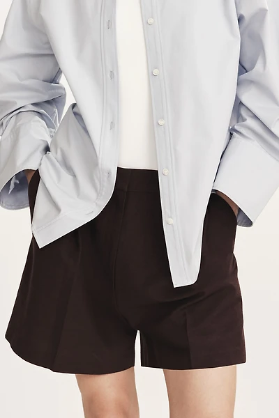 Short sur mesure en lin mélangé
