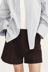 Short sur mesure en lin mélangé