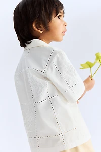 Embroidery-Detail Cotton Shirt
