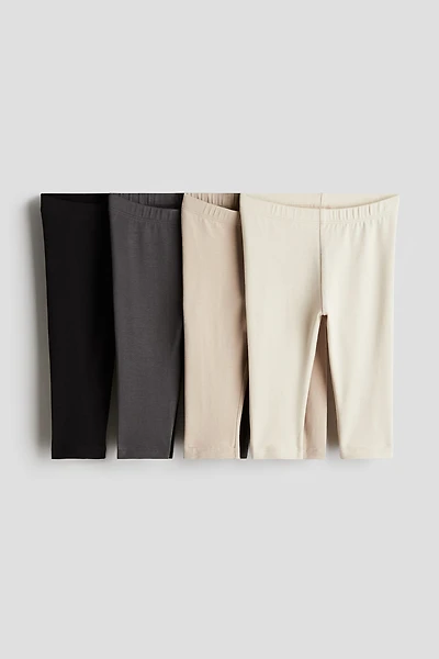 Lot de 4 leggings en jersey coton