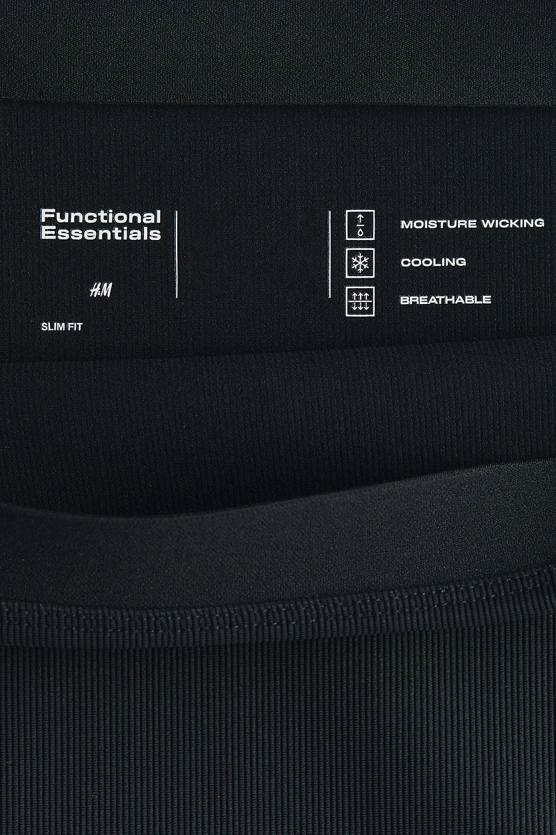 Cooling Slim Fit Ribbed midi skirt