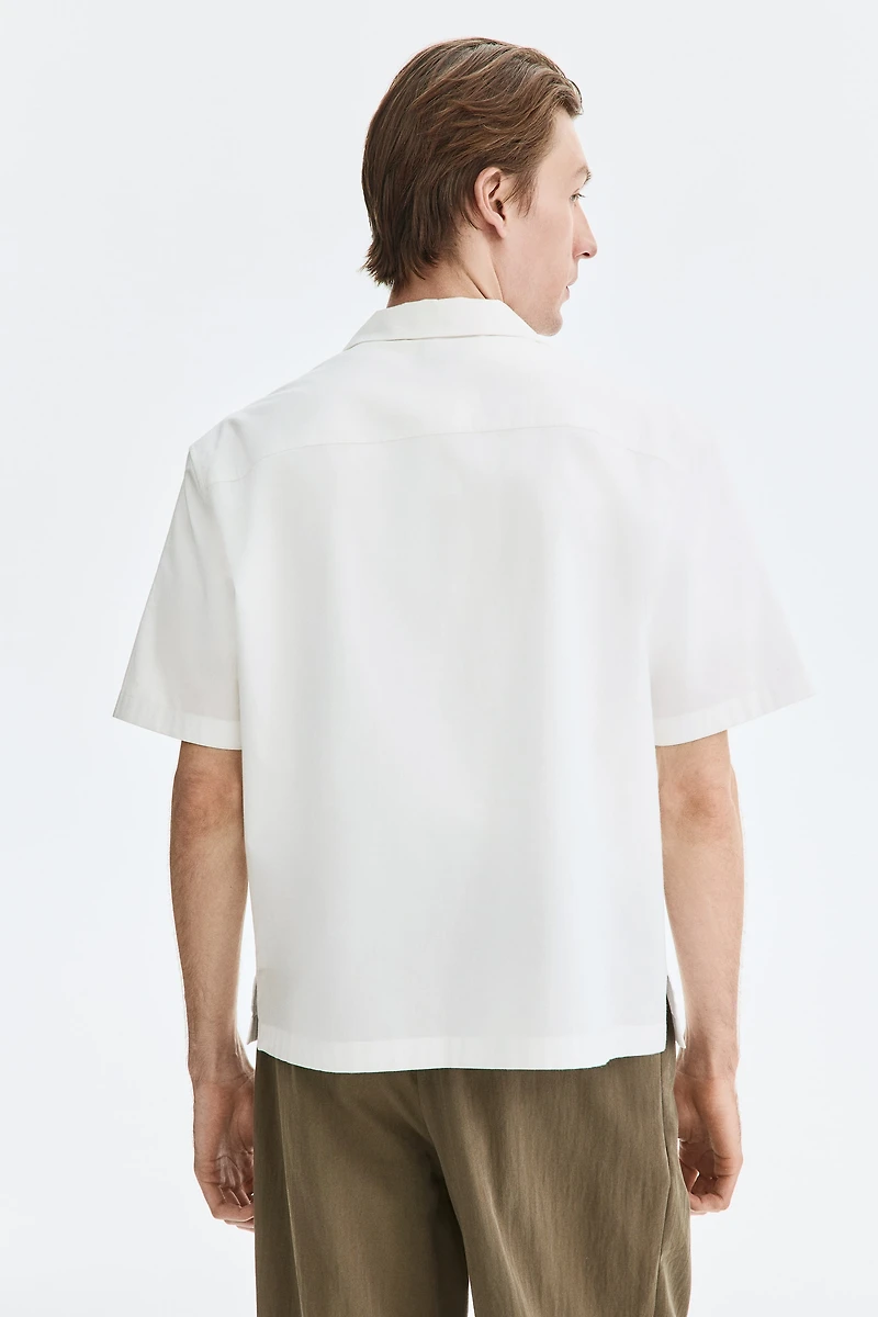 Relaxed-Fit Embroidered-Motif Resort Shirt