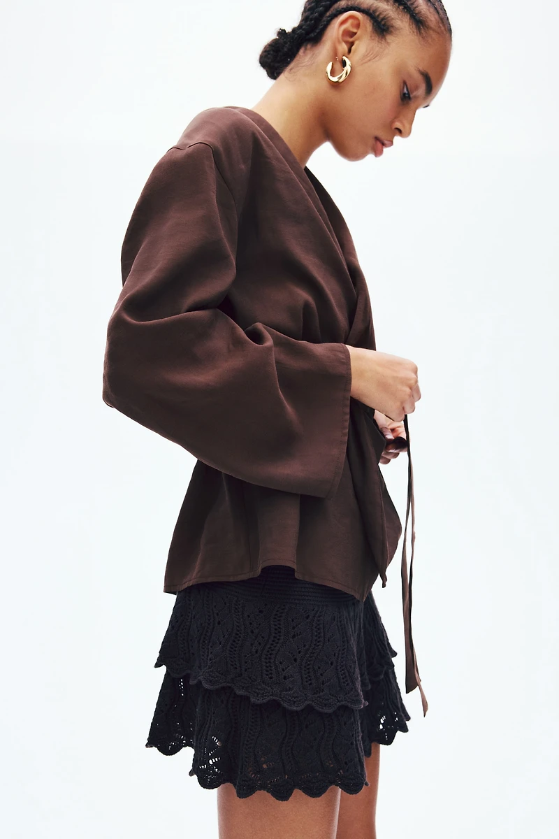 Oversized Tie-Belt Jacket