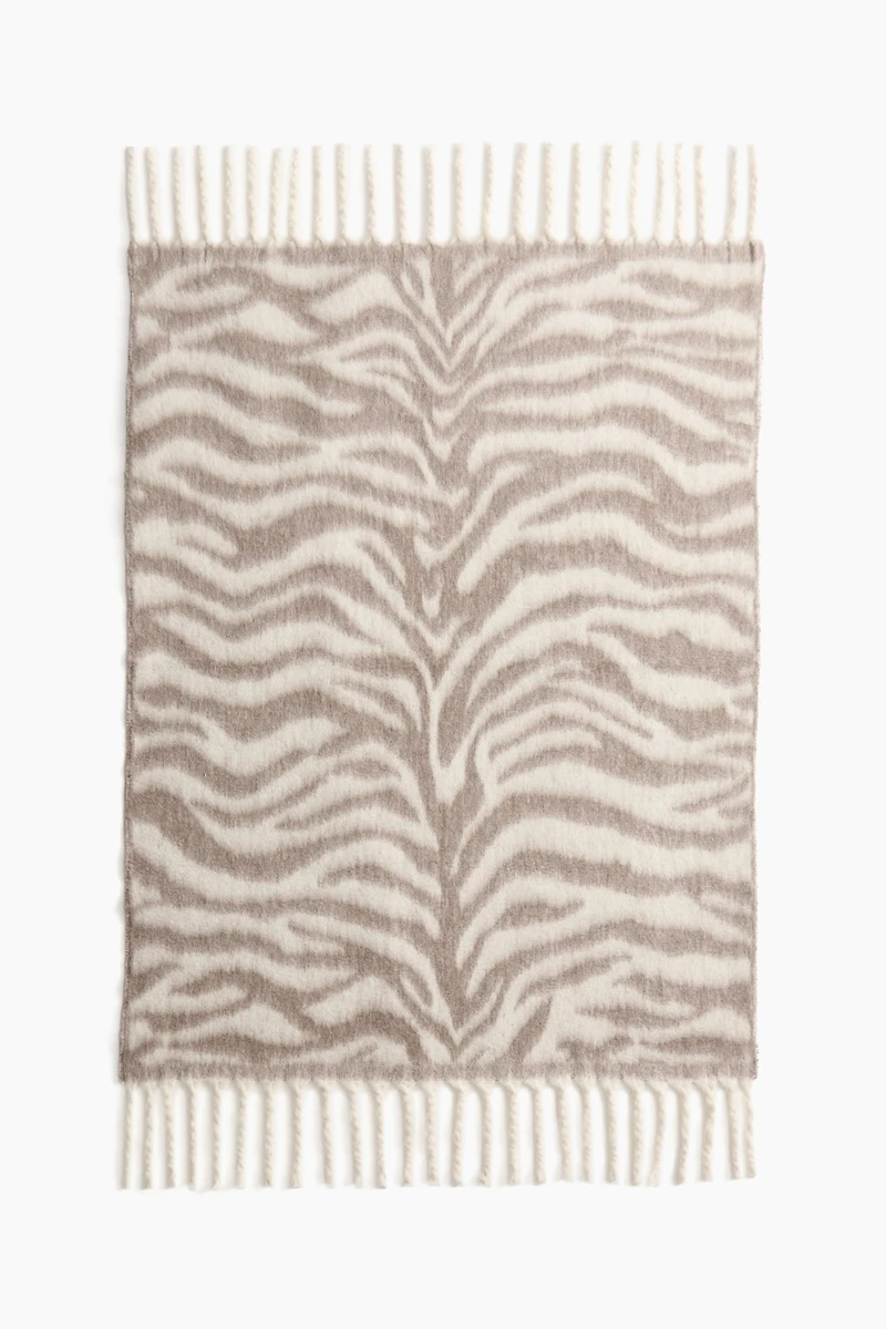 Patterned Wool-blend Throw