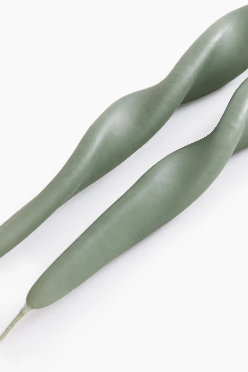 2-pack Spiral Taper Candles