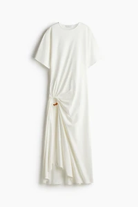 Draped Slit-Front Dress