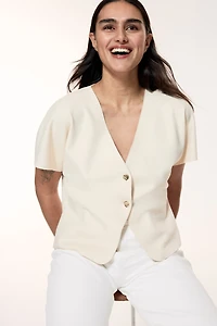 Batwing-Sleeved Cardigan