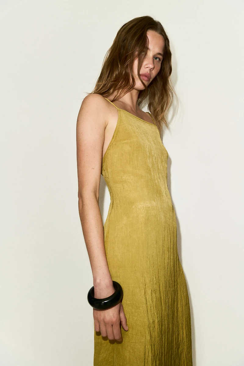 Low-Back Crêpe Dress
