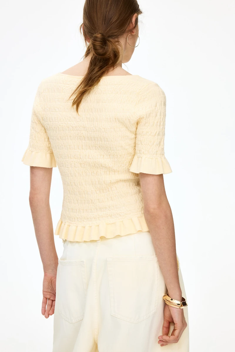 Textured-Knit Top