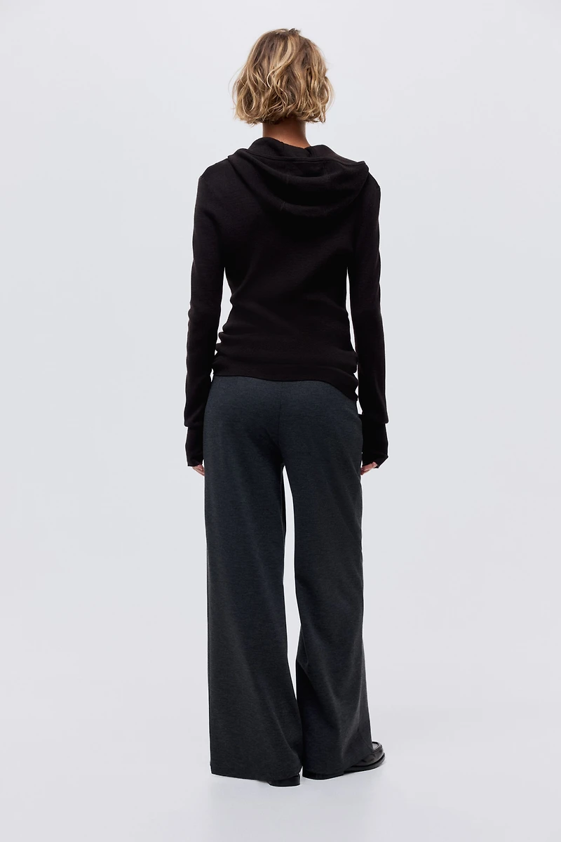 Wide-Leg Jersey Pants