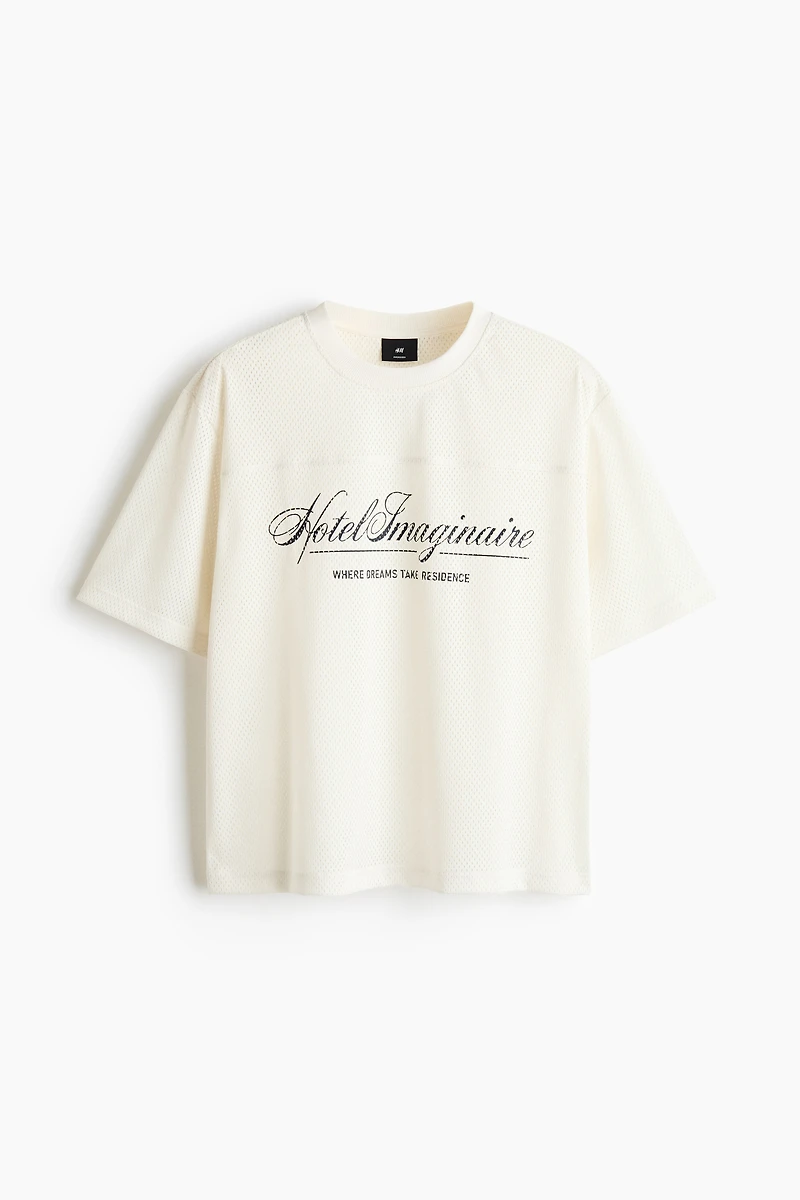 T-shirt grande taille en filet imprimé