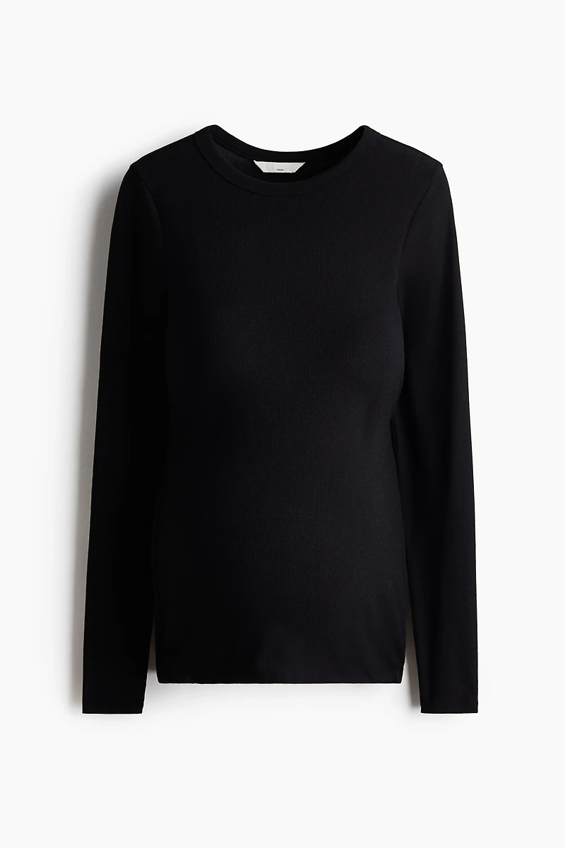 MAMA Ribbed Jersey Top