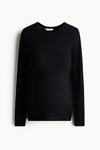 MAMA Ribbed Jersey Top