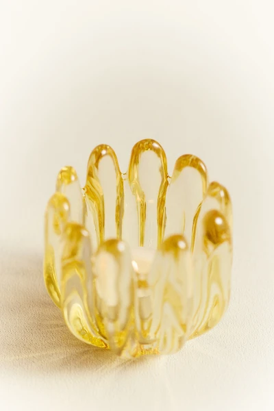 Bougeoir chauffe-plat en verre