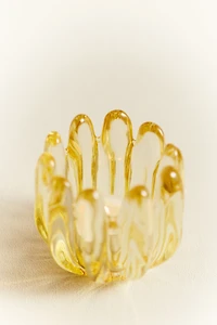 Bougeoir chauffe-plat en verre