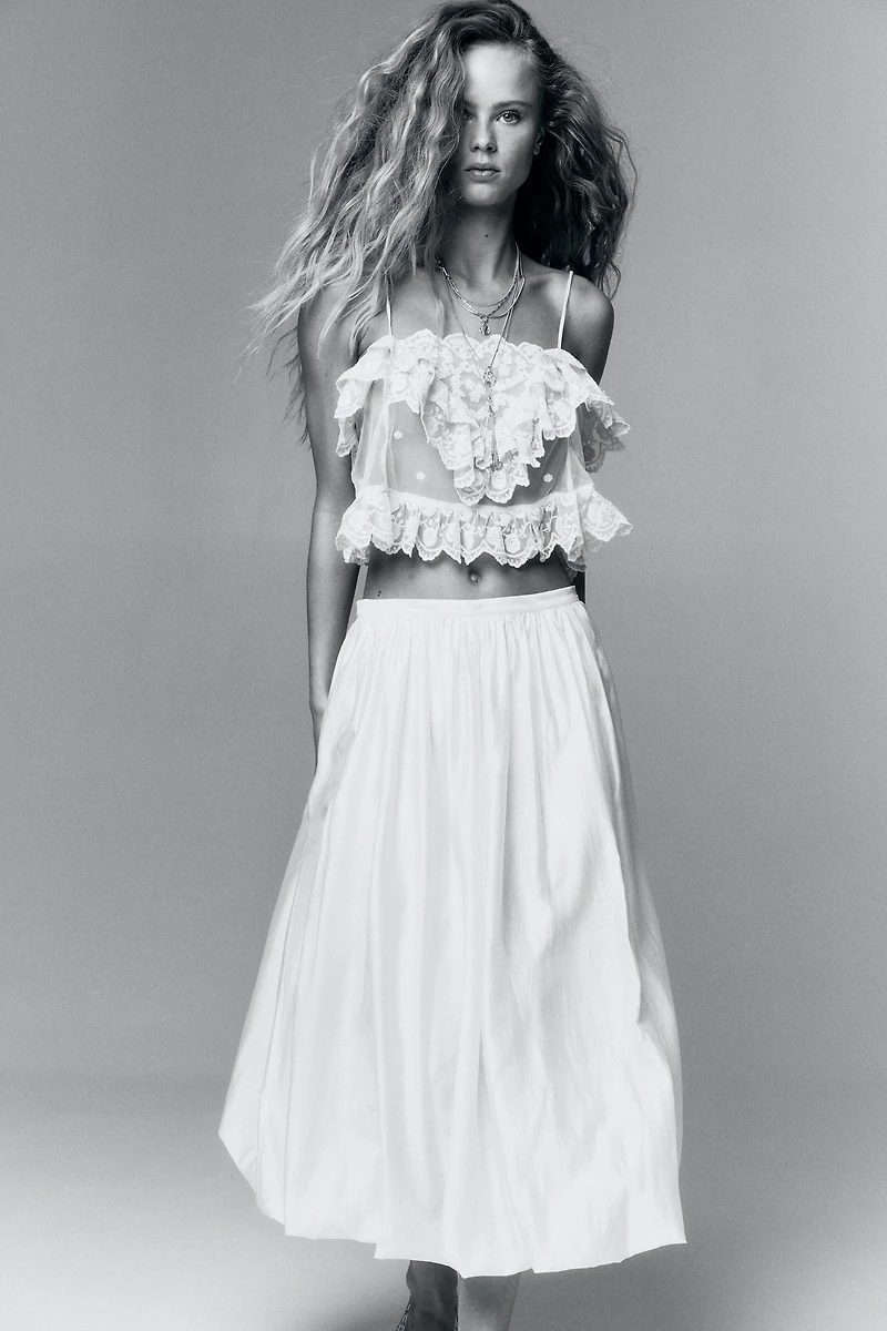 Bubble-Hem Skirt
