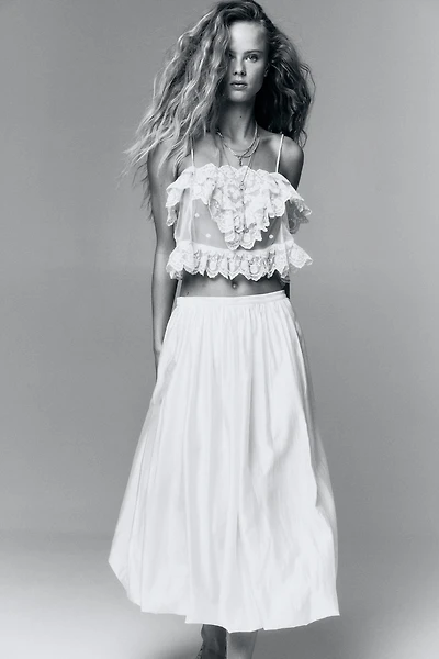 Bubble-Hem Skirt