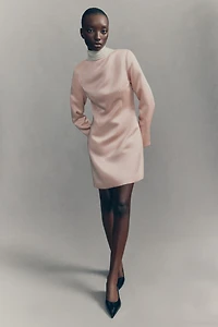 Satin Dress with Low-Cut Back