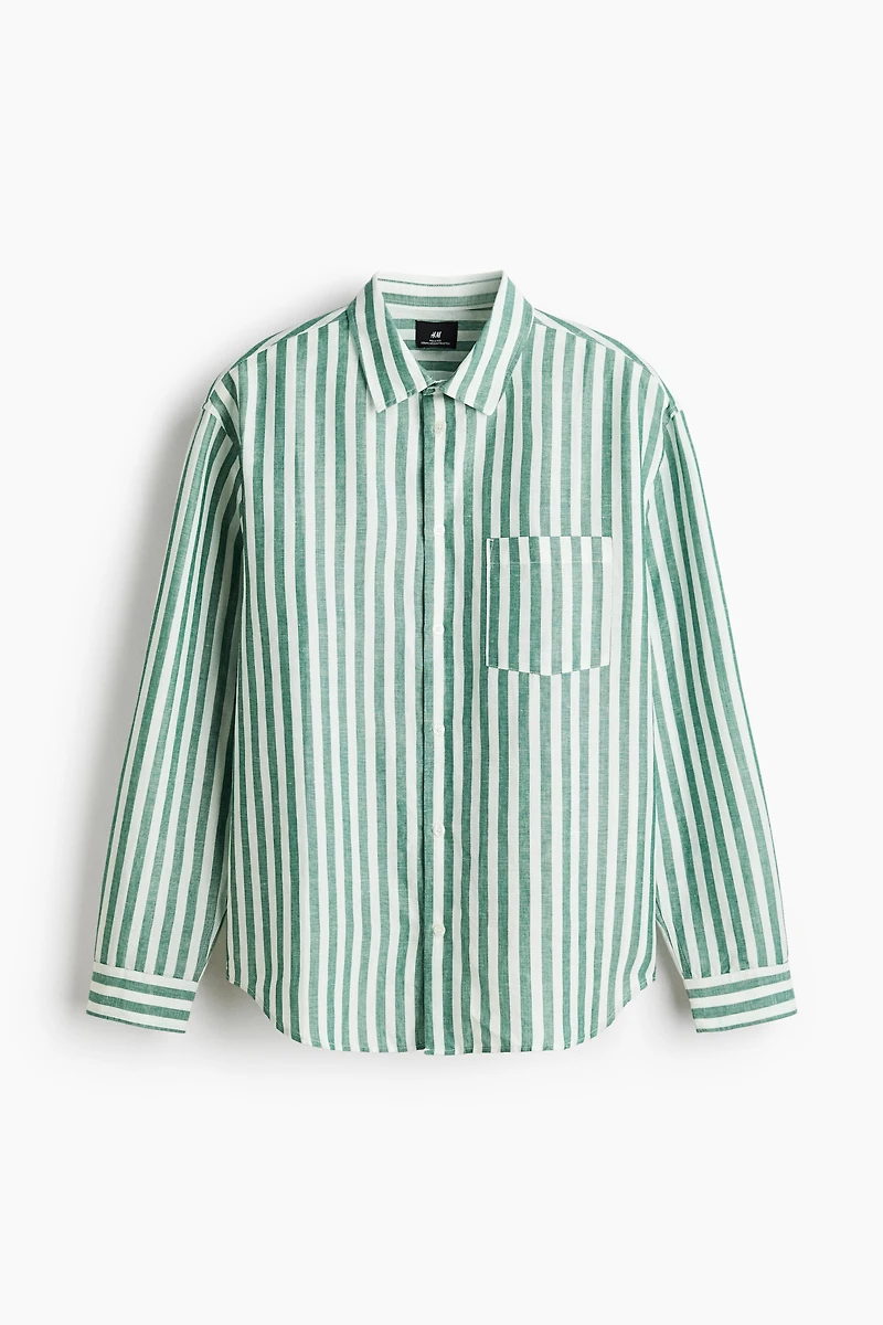 Relaxed-Fit Linen-Blend Shirt