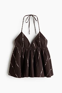 Cotton halterneck top