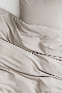 Linen-blend Twin Duvet Cover Set