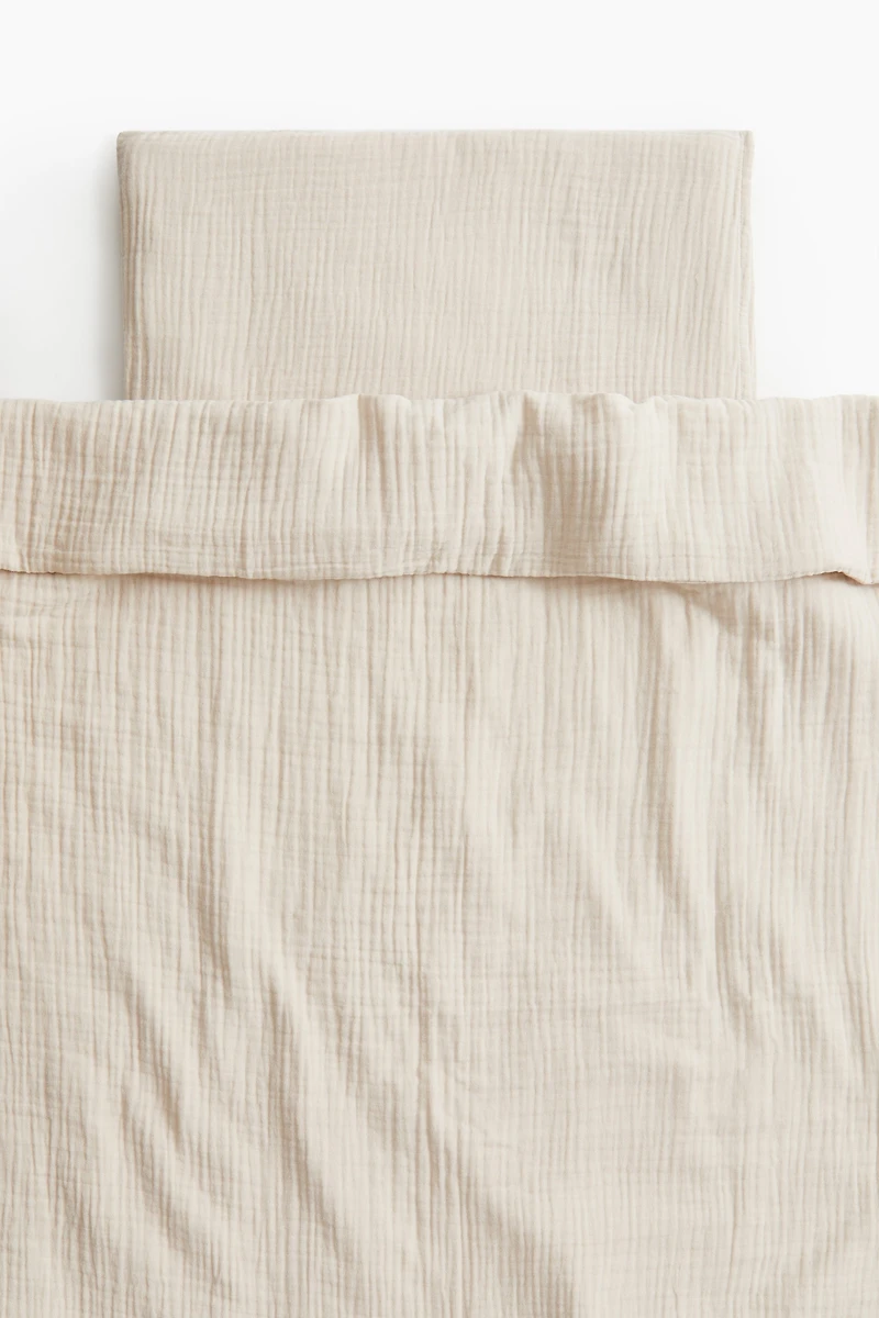 Muslin Crib Duvet Cover Set