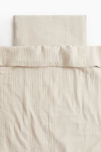 Muslin Crib Duvet Cover Set
