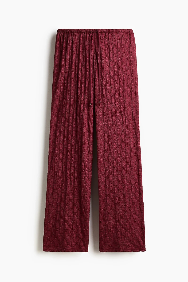 Lace-Look Drawstring Pants