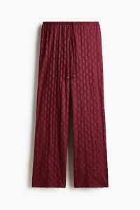 Lace-Look Drawstring Pants