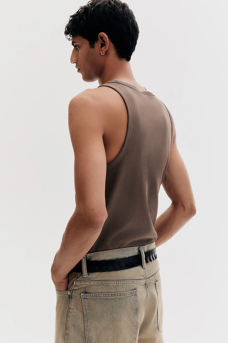 Débardeur côtelé Coupe Amincie