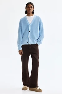 Relaxed-Fit Rib-Knit Cotton Cardigan