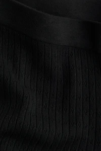Pointelle-Knit Pants