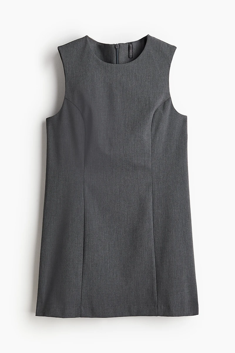 Robe sans manches en sergé