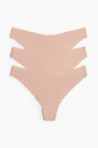 Lot de 3 culottes Thong Lycra🅫 invisibles