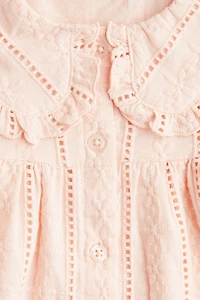 Embroidered-Detail Cotton Dress