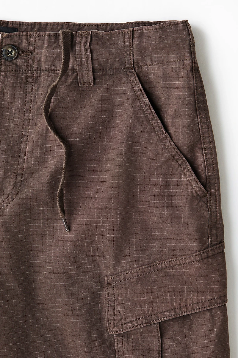Loose-Fit Cotton Cargo Shorts