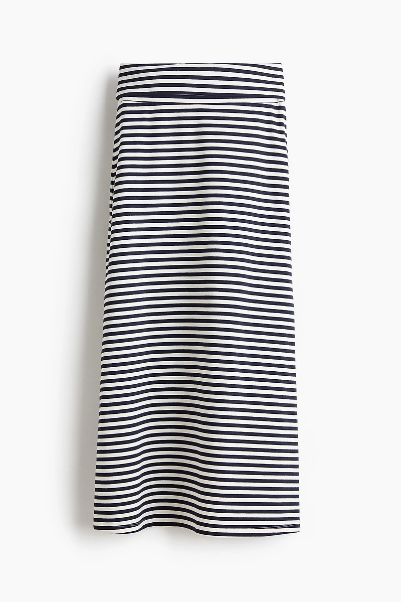 Cotton Skirt with Foldover Waist
