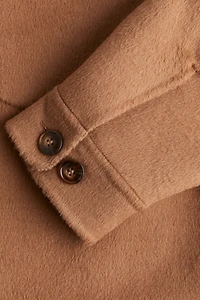 Veste-chemise faite à la main en laine mélangée