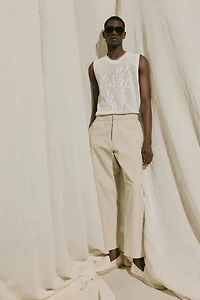 Relaxed-Fit Wool-Blend Twill Pants