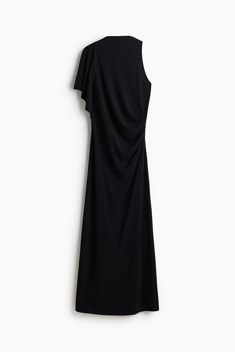 Robe asymétrique en jersey point de Rome