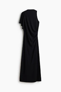 Robe asymétrique en jersey point de Rome