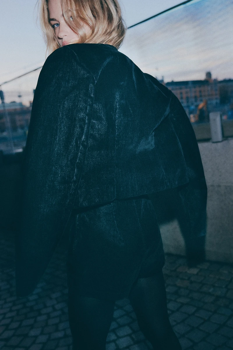 Flocked Denim Jacket