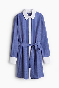 Tie-Belt Shirt Dress