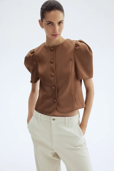 Puff-Sleeved Blouse