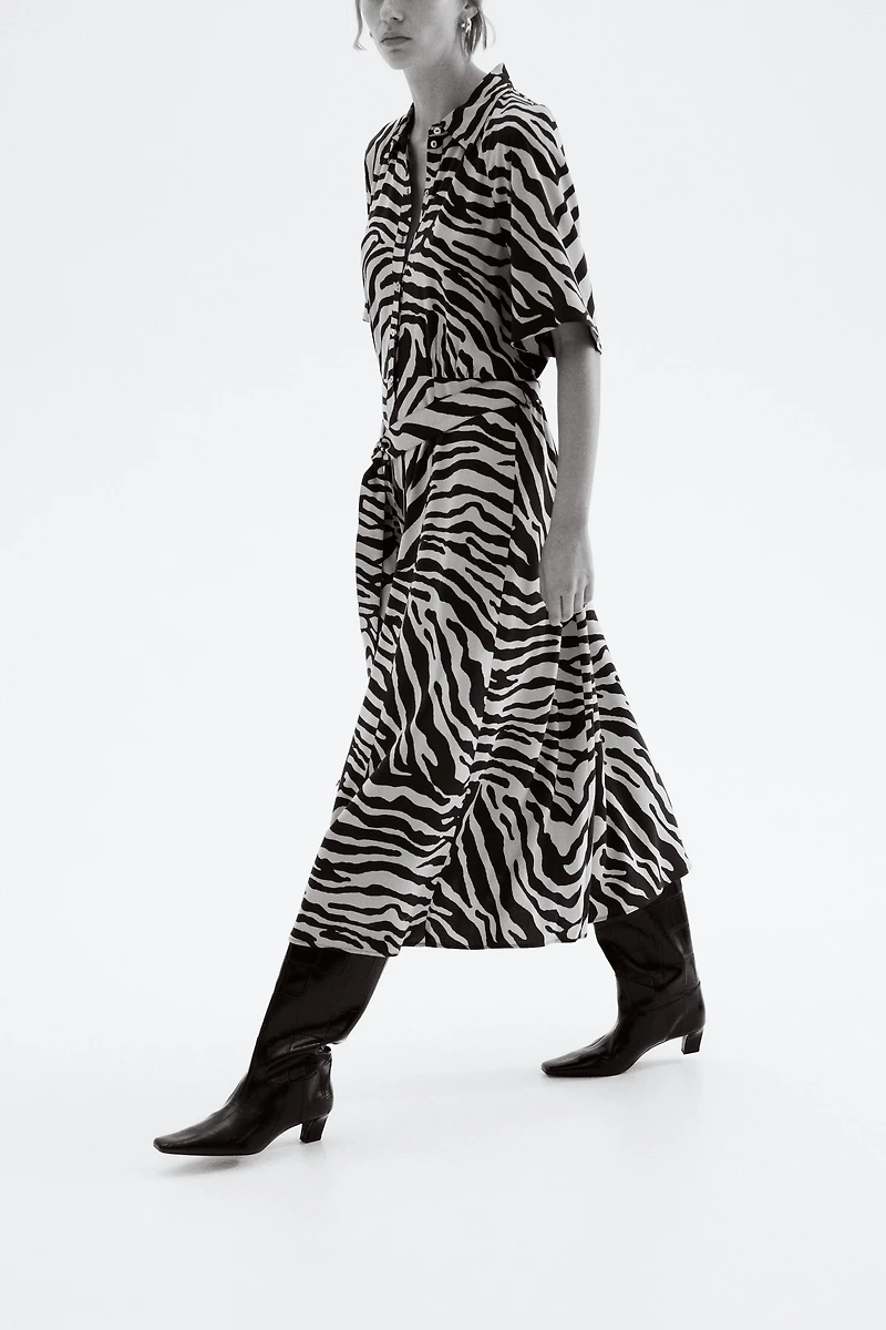 Tie-belt Shirt Dress