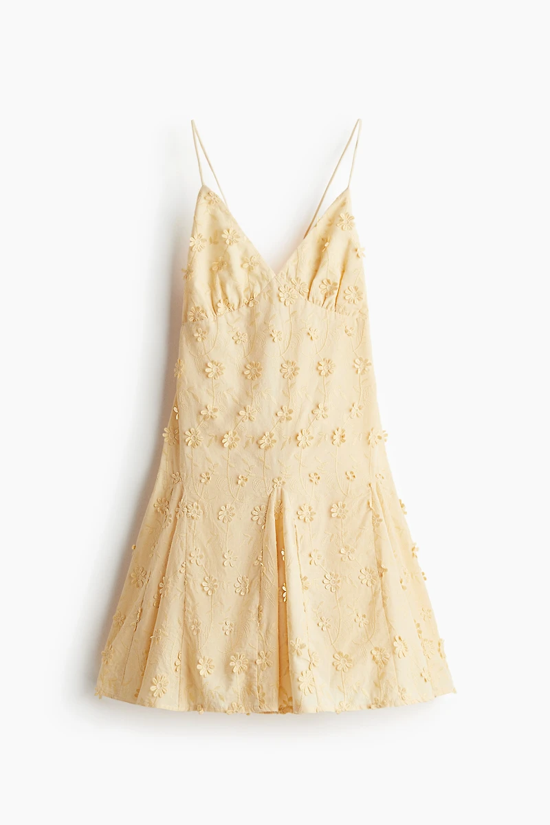 Appliquéd Cotton Dress